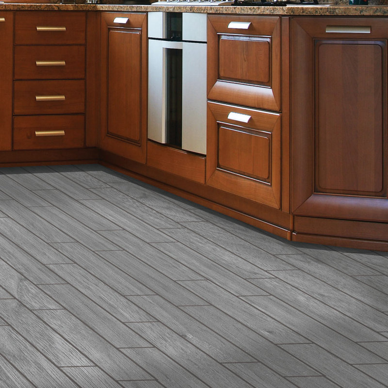 SnapStone Planks ThinLine 6" x 24" Porcelain Wood Tile in Weathered
